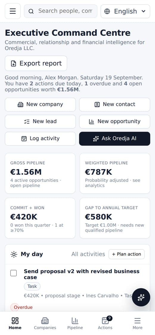 OREDJA Intelligence on a phone